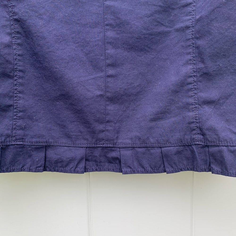 Loft Navy Jacket with ruffle trimmed accent - Picture 4 of 5